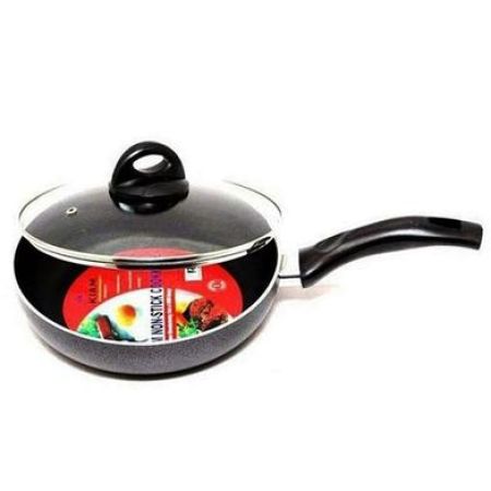 Kiam Non Stick Fry Pan With Glass Lid 28 Cm