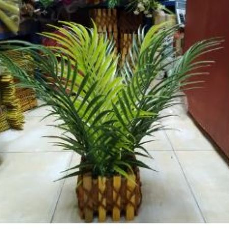 Artificial Plastic Palm Plant Tree - artificial flower