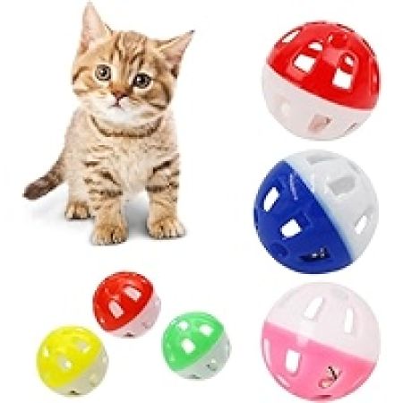 4pcs Cat Toy Jingle Bell Interactive Ball