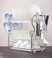 3 Layer Dish Drainer Rack Stainless Steel